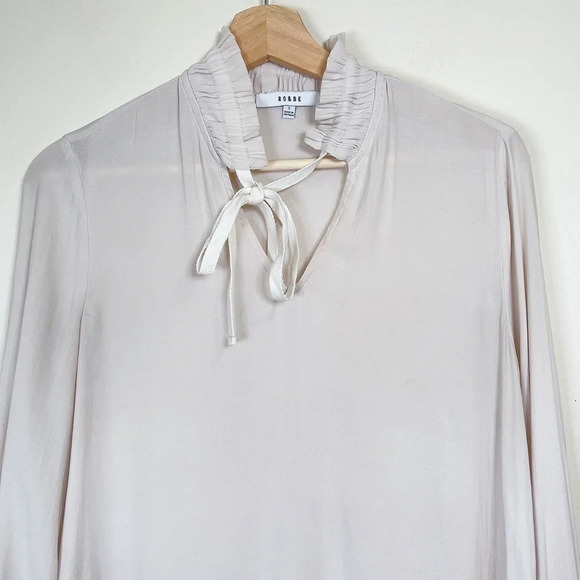 RO&DE | CANYON RUFFLE  NECK BLOUSE IN CREAM COLOR - Picture 4 of 16